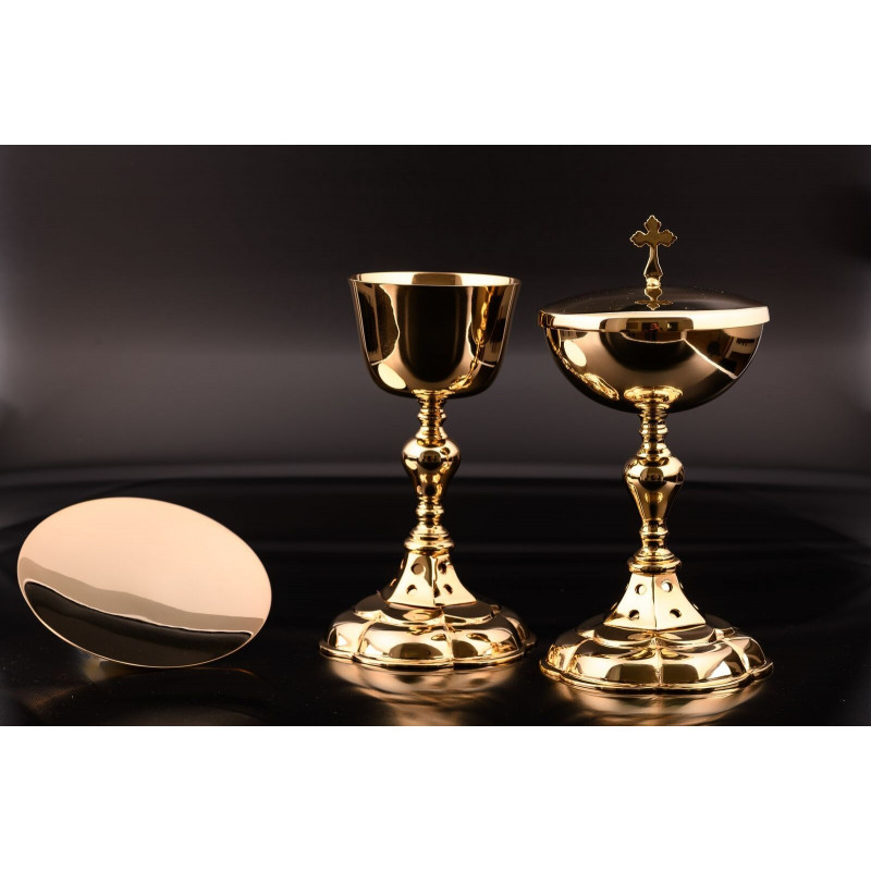 Set of chalice + ciborium + paten (19) - Best Catholic Shop