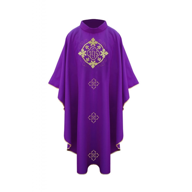 Eucharistic embroidered chasuble - violet - Best Catholic Shop