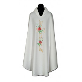 Chasuble embroidered with roses