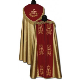Gold cope embroidered by hand on velvet