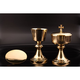 Set of chalice + ciborium + paten (18)