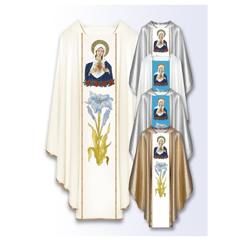 Marian chasuble Heart of Mary (500) - Best Catholic Shop