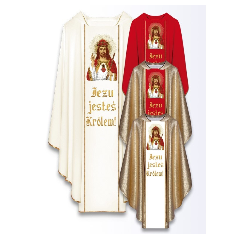 Chasuble Jesus You're the King! (425) - Best Catholic Shop