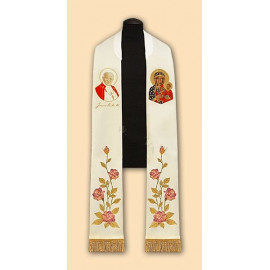 Embroidered stole John Paul II and MB Częstochowska (30)