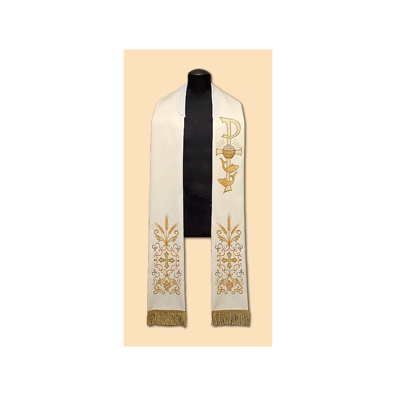 Eucharistic embroidered stole - Fish (32) - Best Catholic Shop