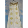 Embroidered cope - Jerusalem Cross White - rosette (3) - Image 1