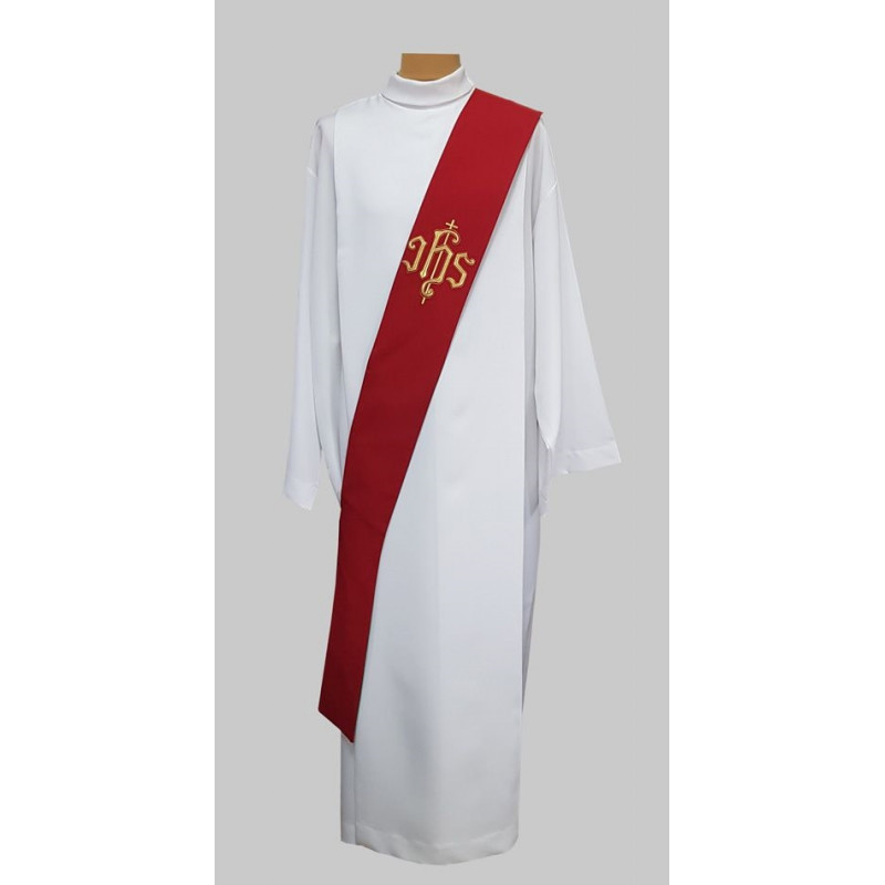 IHS two-colour deacon's stole - Best Catholic Shop