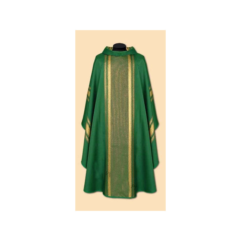 Chasuble fabric flowing gold green (44A) - Best Catholic Shop