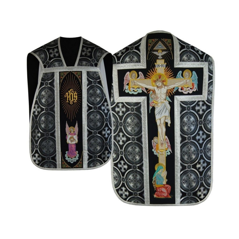 Roman embroidered chasuble - Christ on the cross (19) - Best Catholic Shop