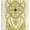 White chasuble with rosette - velvet belt (6) - Image 2