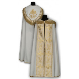 White cope with golden stripes