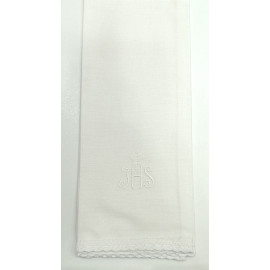 IHS white purificator with a cross - 100% cotton