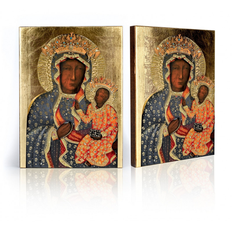 Icon of Our Lady of Częstochowa in a millennium dress - Best Catholic Shop