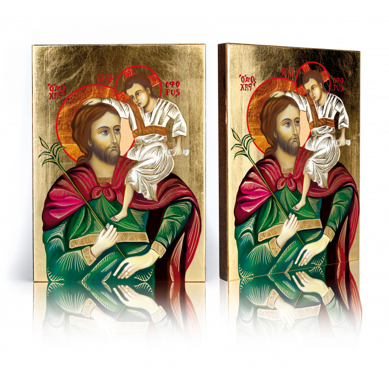 Icon Saint Christopher with the Child Jesus - Best Catholic Shop