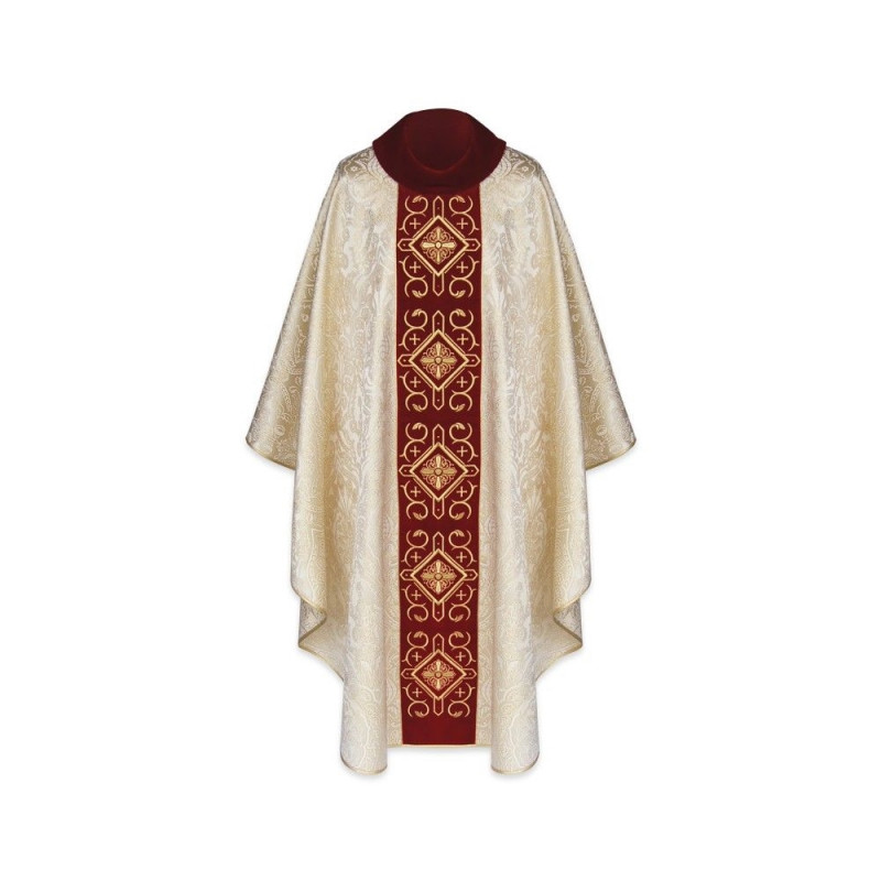 Golden velvet gothic chasuble (10) - Best Catholic Shop