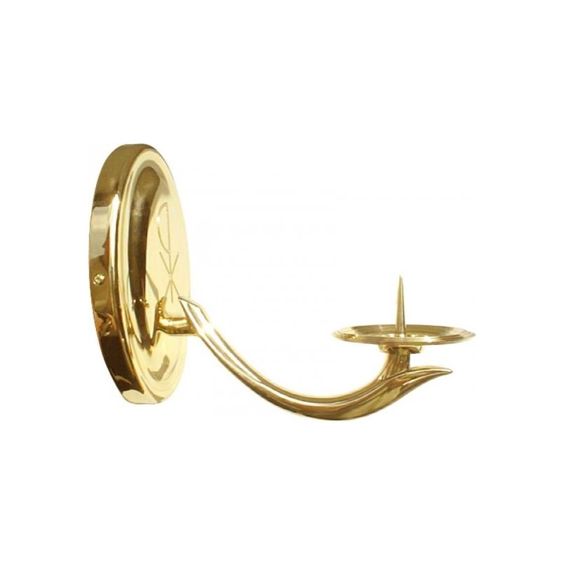 Brass Wall Sconce for Candle Light — Large, 26 × 20.5 cm