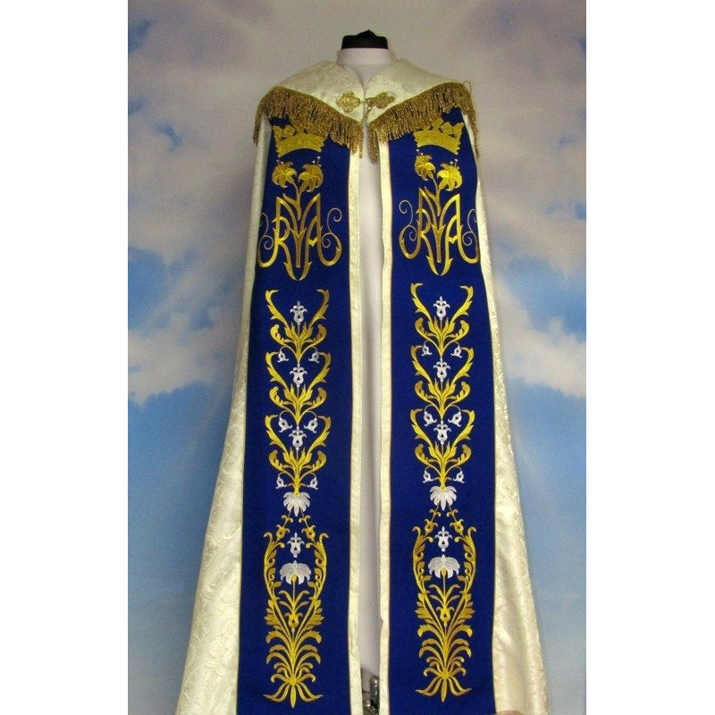 Marian cope - rosette material (02) - Best Catholic Shop