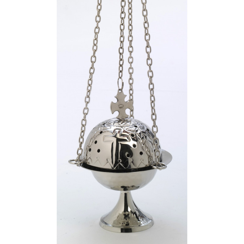 Nickel-plated thurible - 16 cm - Best Catholic Shop