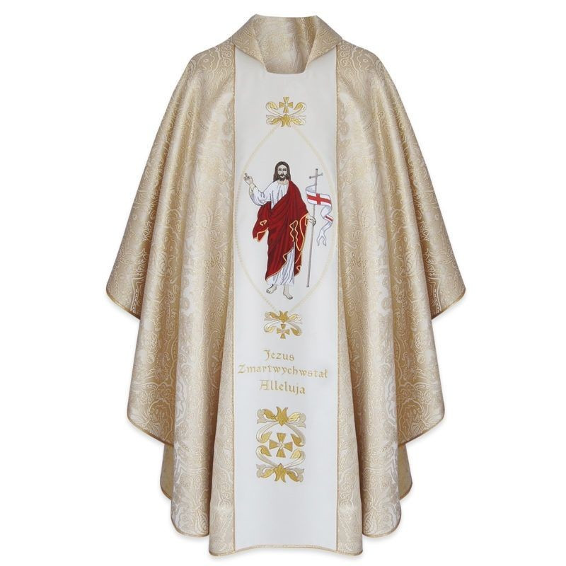 Embroidered chasuble with belt "Risen Jesus" - Best Catholic Shop