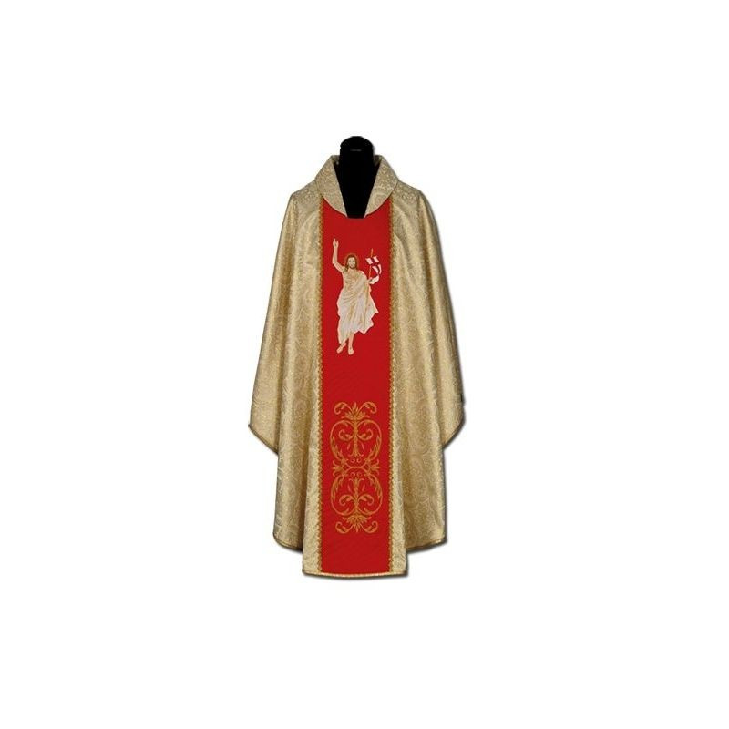 Embroidered chasuble with belt "Risen Jesus" (3) - Best Catholic Shop