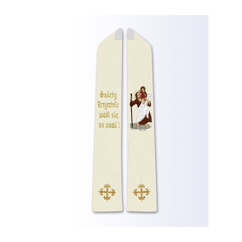 Stole with the image of St. Christopher - Best Catholic Shop