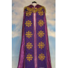 Embroidered cope - Jerusalem Cross Violet - rosette (3) - Image 1
