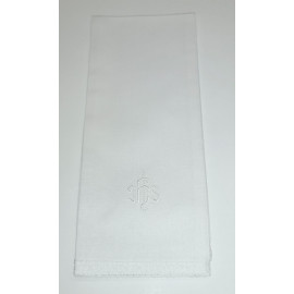 Purificator with white IHS gothic pattern - 100% cotton