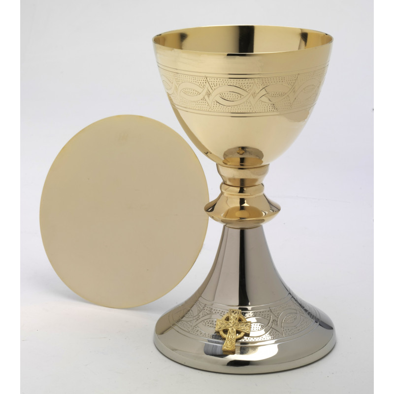 Chalice gold/silver-plated 20 cm (8) - Best Catholic Shop