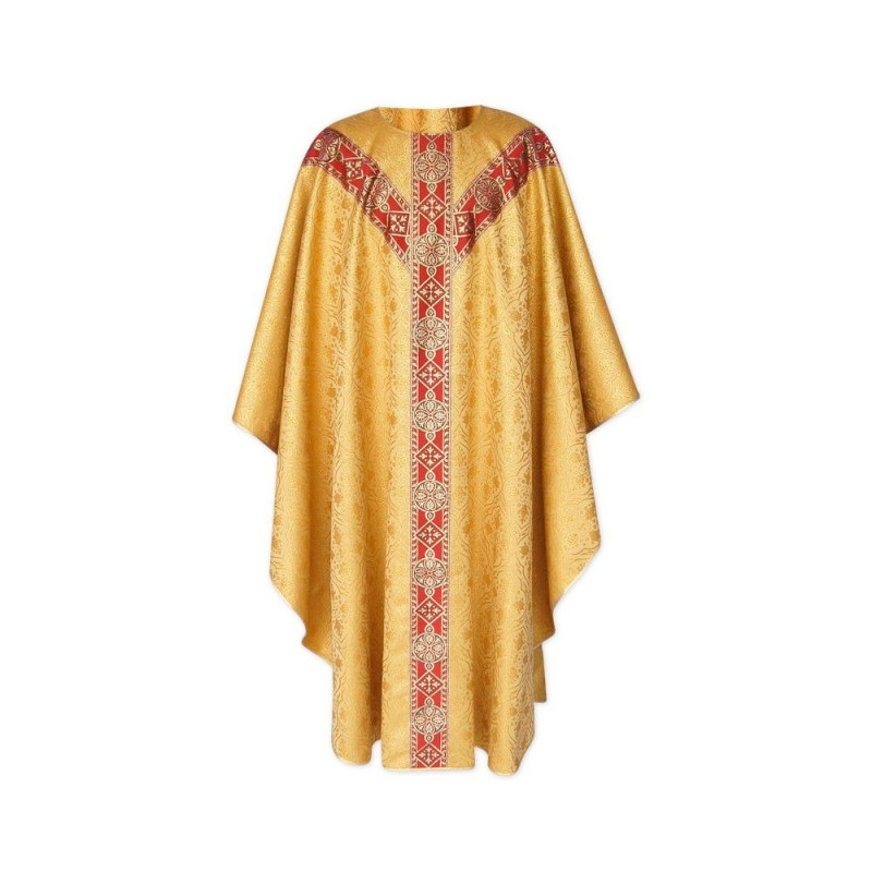 Semi-Gothic golden chasuble (23) - Best Catholic Shop