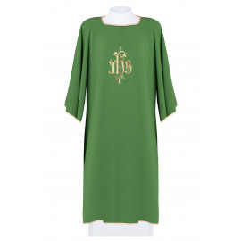 Embroidered dalmatics IHS - green (6)