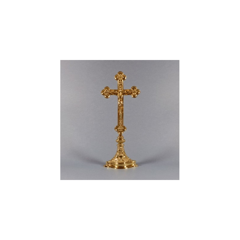 Brass altar cross 39 cm high - Best Catholic Shop
