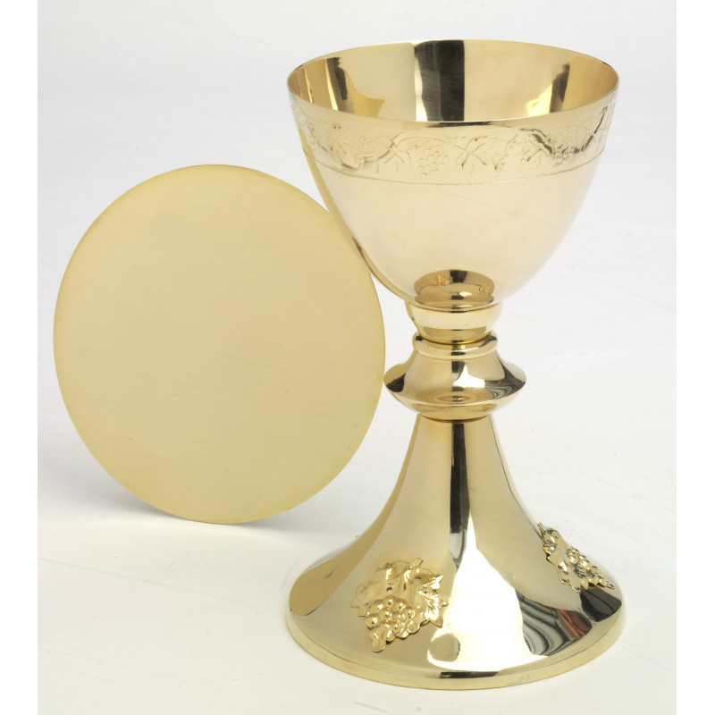 Chalice gold-plated, grapes 20 cm (14) - Best Catholic Shop