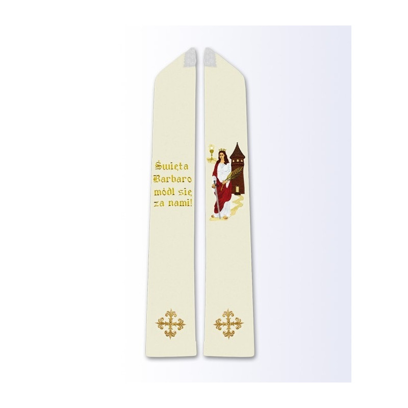 Stole with the image of St. Barbara - Best Catholic Shop