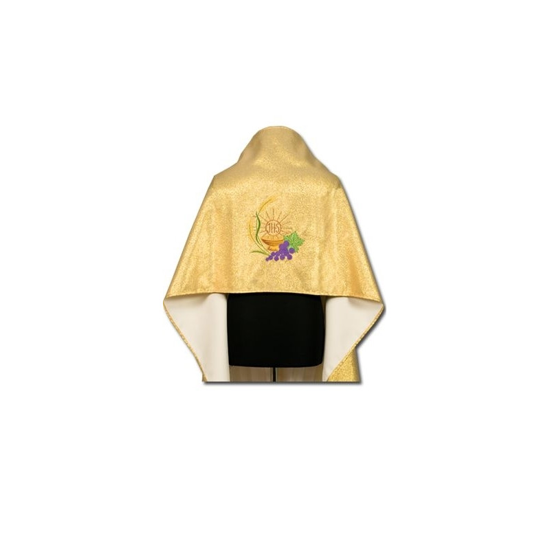 Embroidered veil - brocade fabric (2) - Best Catholic Shop