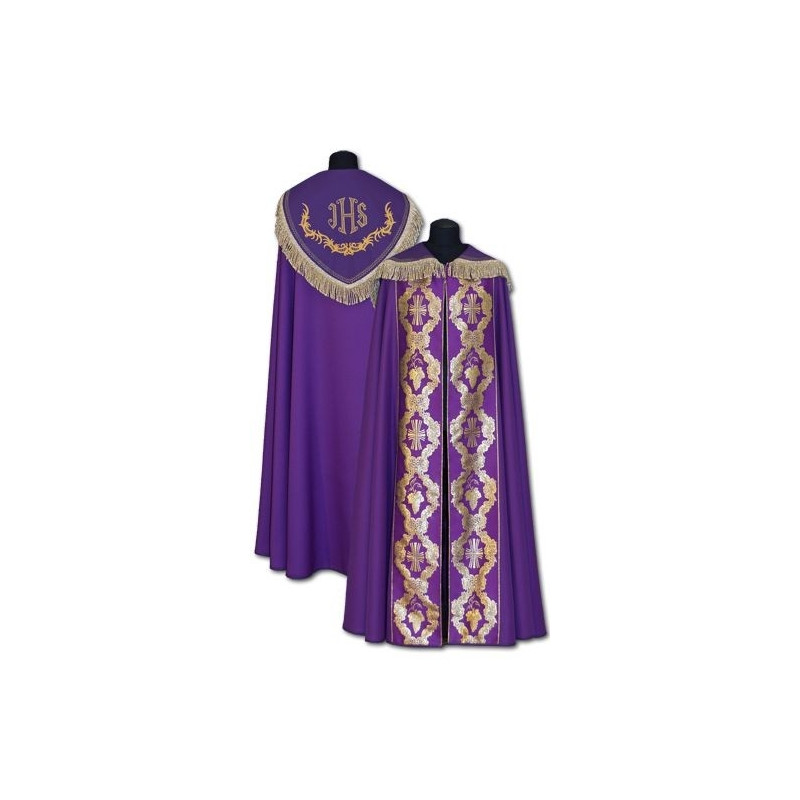 Purple IHS cope + gold accessories - Best Catholic Shop