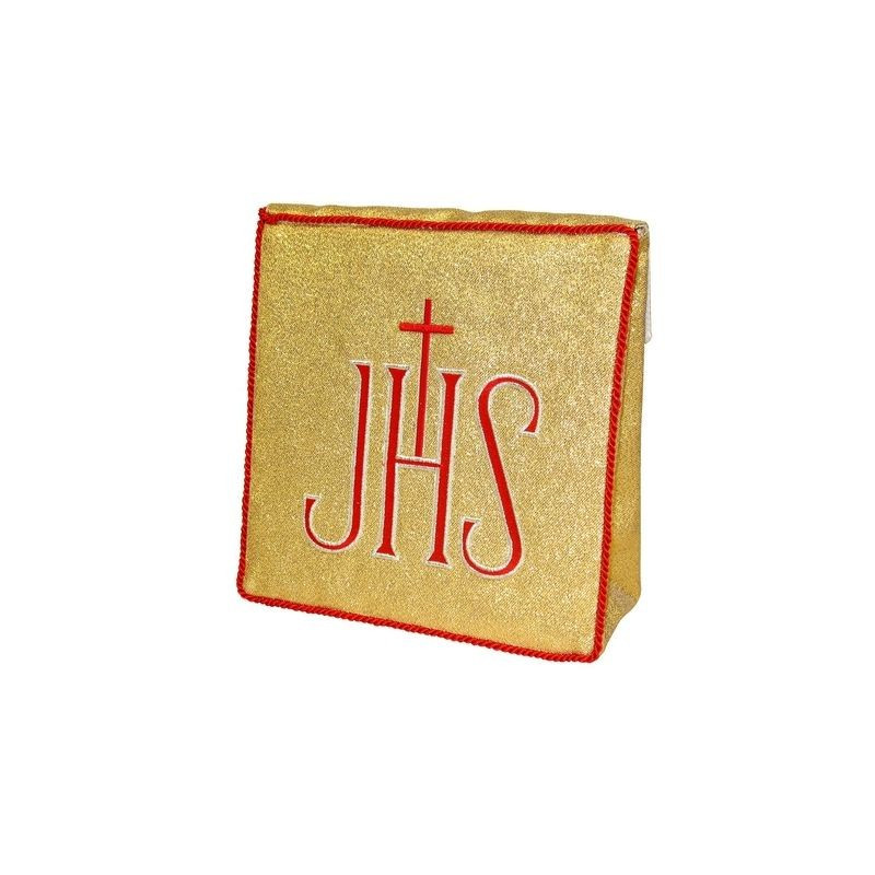 Burse to ailing - red IHS, color gold (12) - Best Catholic Shop