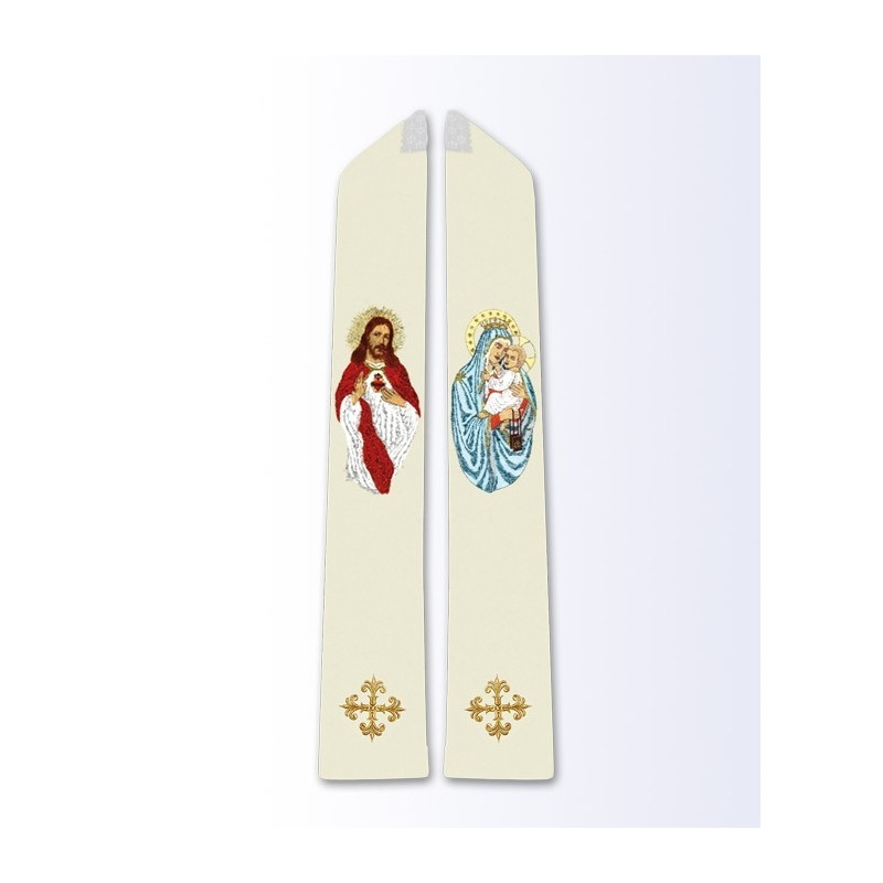 Stole with the image of the Heart of Jesus and the MB Scapular - Best Catholic Shop