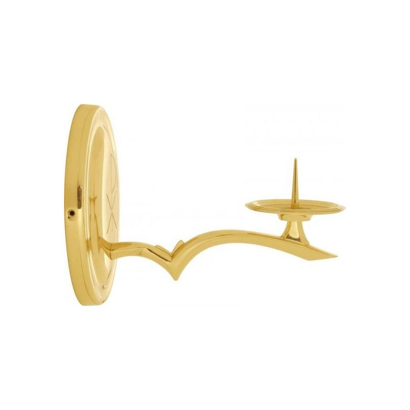 Brass Wall Sconce for Candle Light — Large, 26.5 × 21 cm