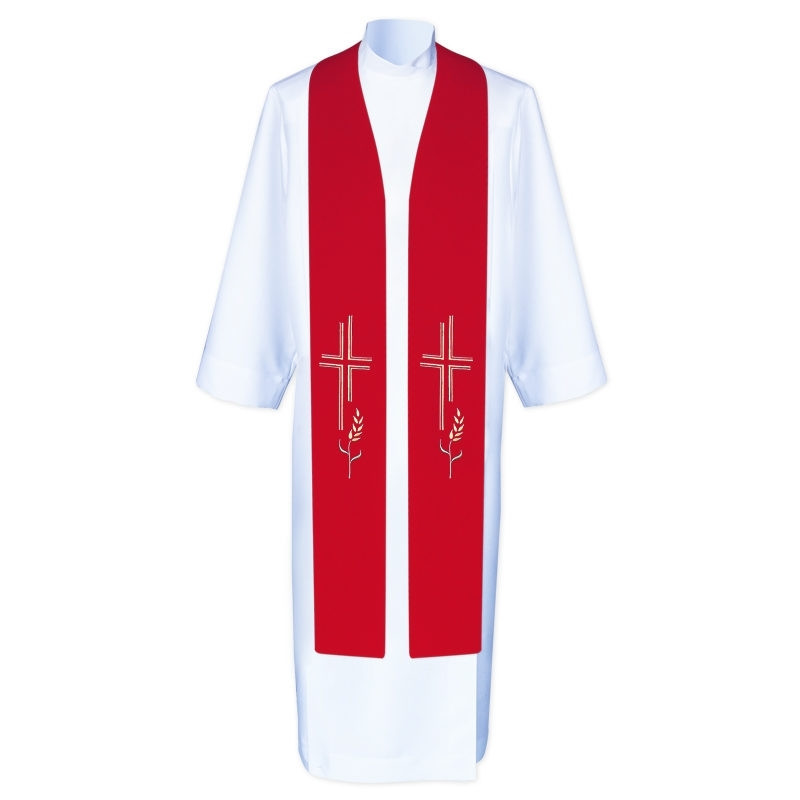 Priest's stole, cross and ears - embroidered (5) - Best Catholic Shop