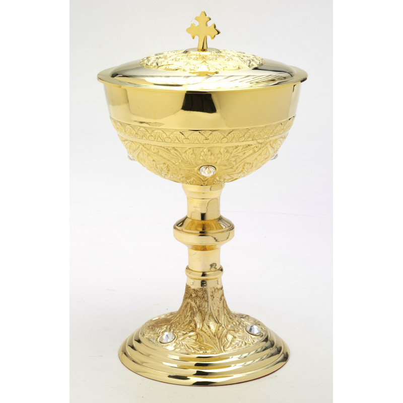 Ciborium with gemstones - 25 cm - Best Catholic Shop
