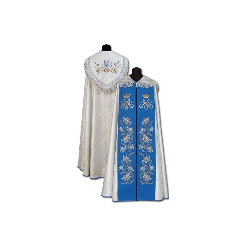 Marian cope silver - richly embroidered - Best Catholic Shop