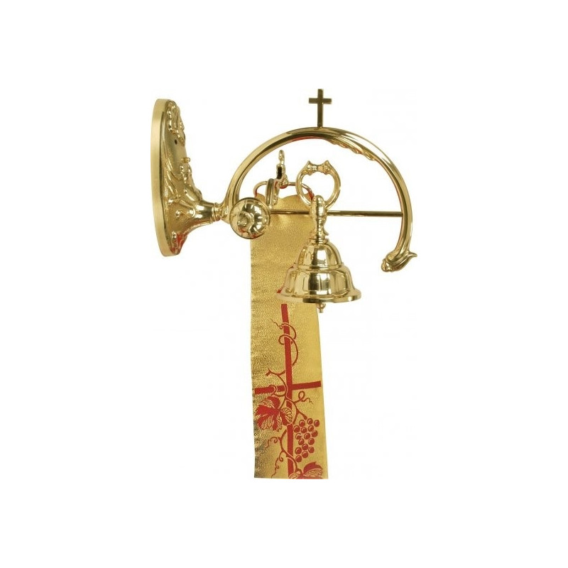 Single-tone brass sanctuary bell with a polished finish