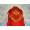 Embroidered cope - IHS red - rosette (1) - Image 2