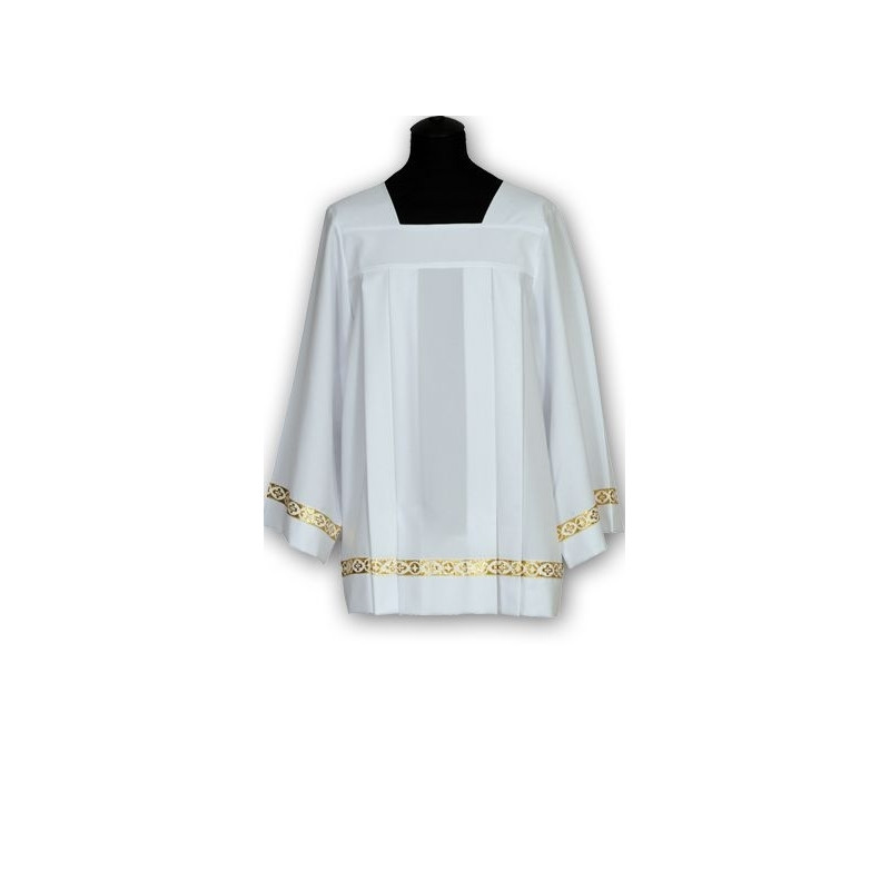 Surplice stretch with gold tape - Best Catholic Shop