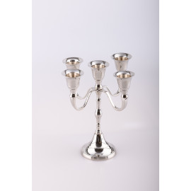 Candlestick for 5 lean candles - nickel plated - 18 cm