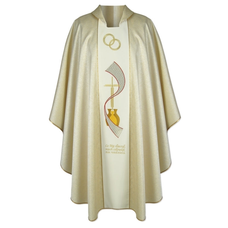 Gold embroidered wedding chasuble (A) - Best Catholic Shop