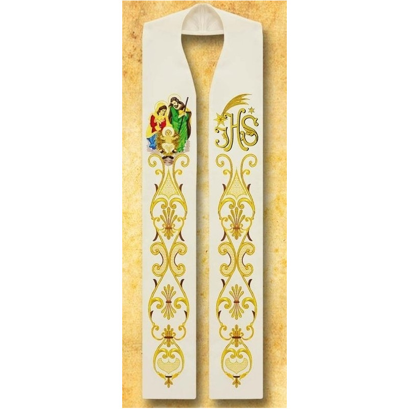 Embroidered Christmas stole (2) - Best Catholic Shop