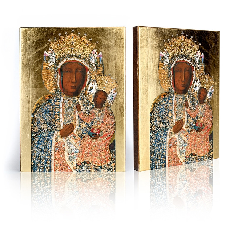 Icon of Our Lady of Częstochowa (in a diamond dress) - Best Catholic Shop