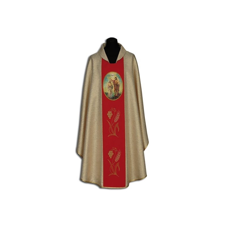 Embroidered chasuble John the Baptist - painted icon - Best Catholic Shop