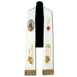 Stole with a painted icon of St. Florian (23)